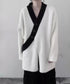 Diagonal Button Knit Top